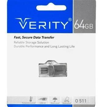 فلش وریتی (Verity) مدل O511 ظرفیت 64 گیگ (با گارانتی 12 ماهه آسان سرویس)