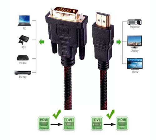کابل تبدیل HDMI به DVI طول 1.5 متر