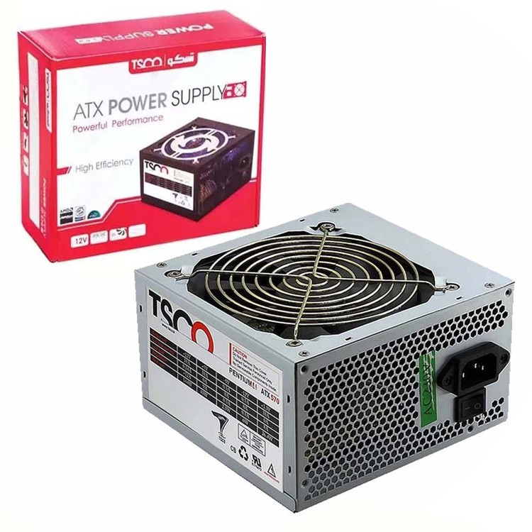 منبع تغذیه کامپیوتر تسکو مدل TP 570W توان 230 وات