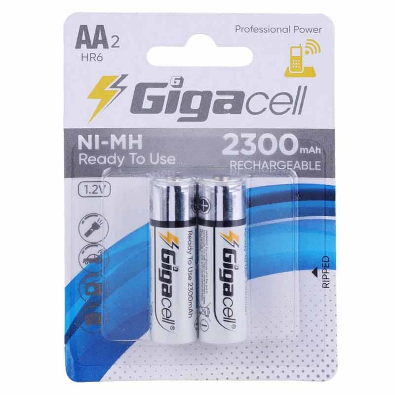 باتری قلمی شارژی، برند گیگاسل (Gigacell)، ظرفیت 2300 میلی آمپر