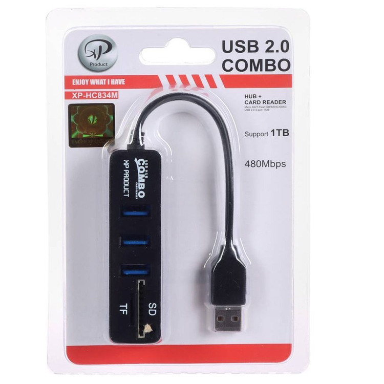 هاب USB 2.0 ایکس پی پروداکت مدل HC834 سه پورت