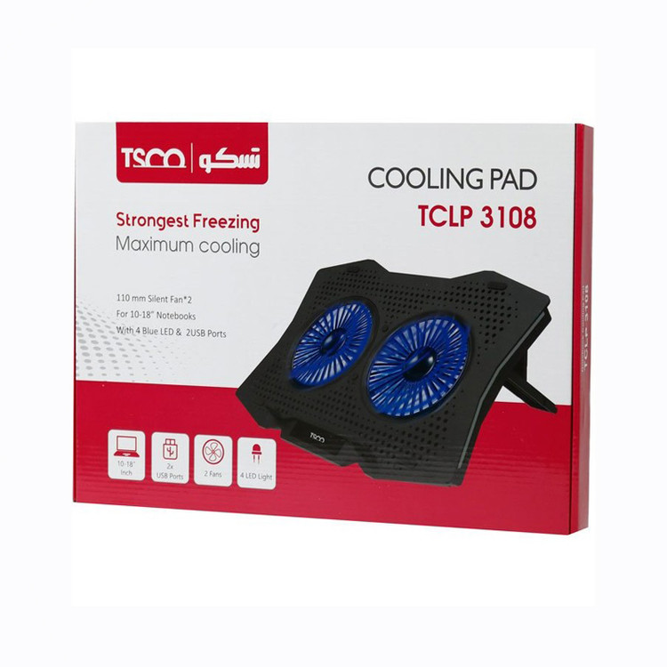 پایه خنک کننده لپ تاپ(کول پد) تسکو مدل TCLP3108 (گارانتی 12 ماهه توسن سیستم شرق )