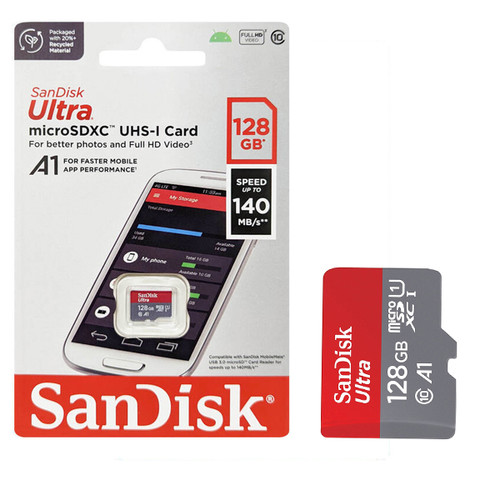 کارت حافظه سن دیسک Ultra ظرفیت ۱۲۸ گیگابایت کلاس ۱۰ UHS-I سرعت ۱۴۰MB/s