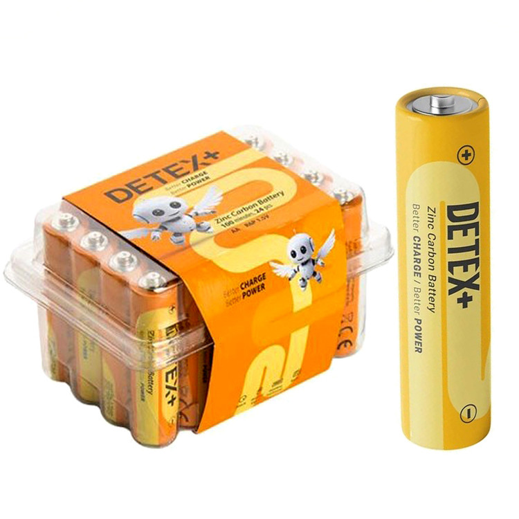 باتری قلمی دیتکس پلاس (+DETEX) مدل Zinc Carbon 1.5V R6P AA ( قیمت هر عدد)