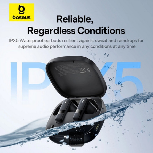 هدفون بی سیم باسئوس مدل  Bowie E20 ENC (مشکی) با 24 ماه گارانتی آونگ