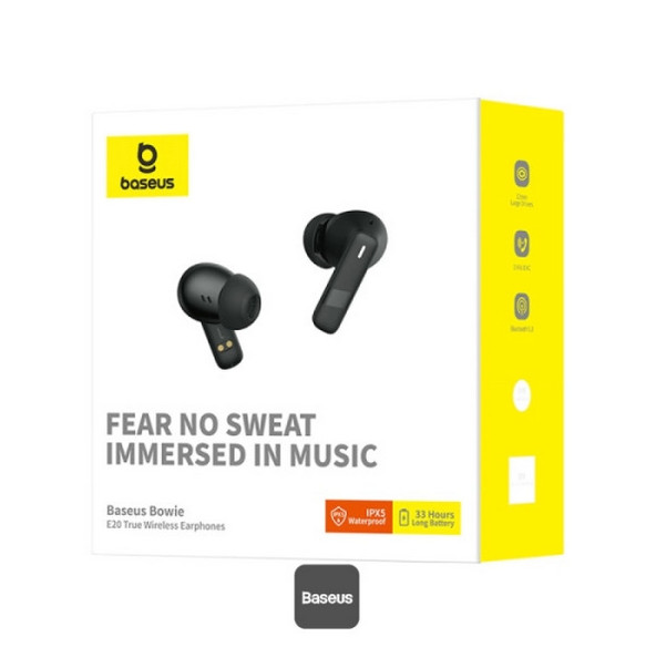 هدفون بی سیم باسئوس مدل  Bowie E20 ENC (مشکی) با 24 ماه گارانتی آونگ