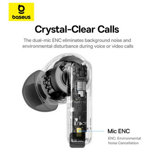 هدفون بی سیم باسئوس مدل  Bowie E20 ENC (مشکی) با 24 ماه گارانتی آونگ