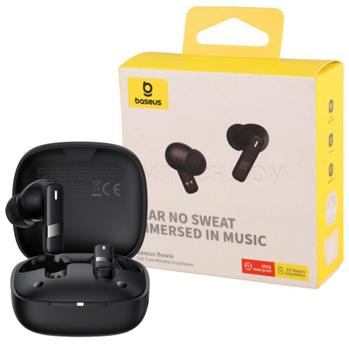 هدفون بی سیم باسئوس مدل Bowie E20 ENC (مشکی) با 24 ماه گارانتی آونگ