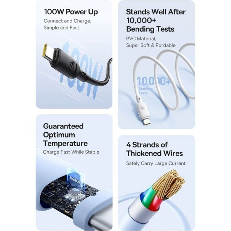 کابل شارژر اپل USB به Lightning باسئوس ( Baseus) طول 2 متر ( گارانتی 24 ماهه آونگ )