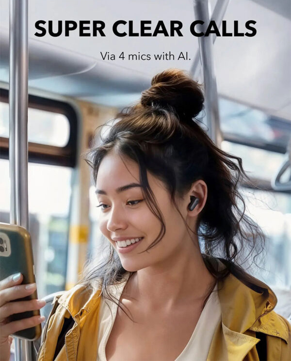 ایرپادز (هدفون بی سیم) انکر مدل R50i  رنگ مشکی( 18 ماه گارانتی آگرین همراه)