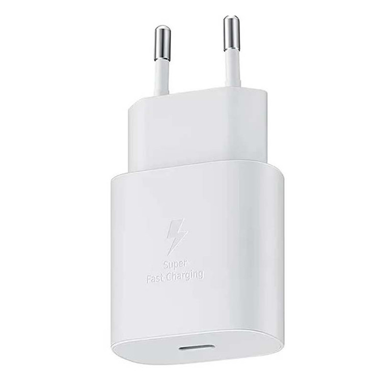 شارژر اصلی 25 وات سامسونگ ( Samsung ) صد در صد اورجینال رنگ سفید (گارانتی 6 ماهه پارتیان)