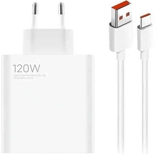 شارژر اورجینال فست شارژ 120 واتی شیائومی با کابل