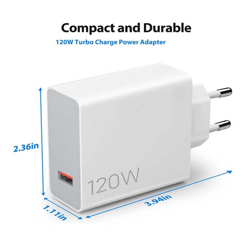 شارژر اورجینال فست شارژ 120 واتی شیائومی با کابل