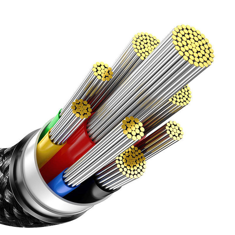 کابل شارژ TYPE-C به TYPE-C باسئوس ( baseus) فست شارژ مدلTUNGSTEN GOLD 240W باگارانتی 24 ماهه آونگ