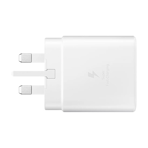 شارژر اورجینال 25 وات سامسونگ( Samsung ) اورجینال صد در صد ( 3 پین ) رنگ سفید