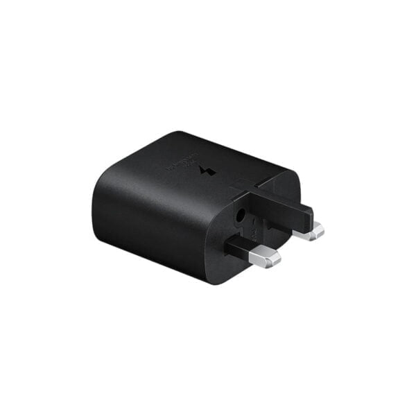 شارژر اورجینال 25 وات سامسونگ( Samsung ) اورجینال صد در صد  ( 3 پین )  رنگ مشکی