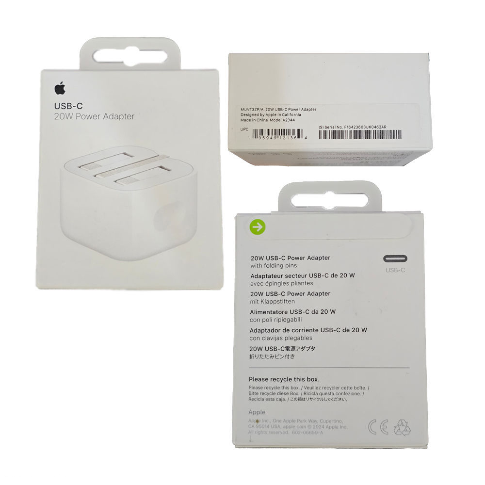 شارژر USB-C اپل ۲۰ وات اپل ( apple ) 3پین اورجینال صد در صد اپل استوری( گارانتی تضمین اصالت و سلامت فیزیکی )