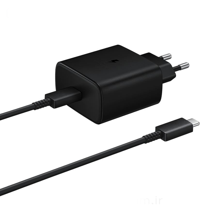 شارژر اورجینال 45 وات سامسونگ( Samsung )  به همراه کابل دو سر Type C( گارانتی 6 ماهه هیسکا )