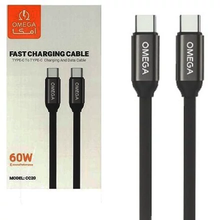 کابل  فست شارژ TYPE-C به TYPE-C اومگا ( OMEGA) مدل CC20