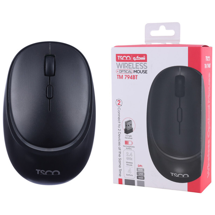 ماوس شارژی بی سیم بلوتوثی تسکو (TSCO) مدل TSCO TM794BT (گارانتی 12 ماهه توسن سیستم شرق )