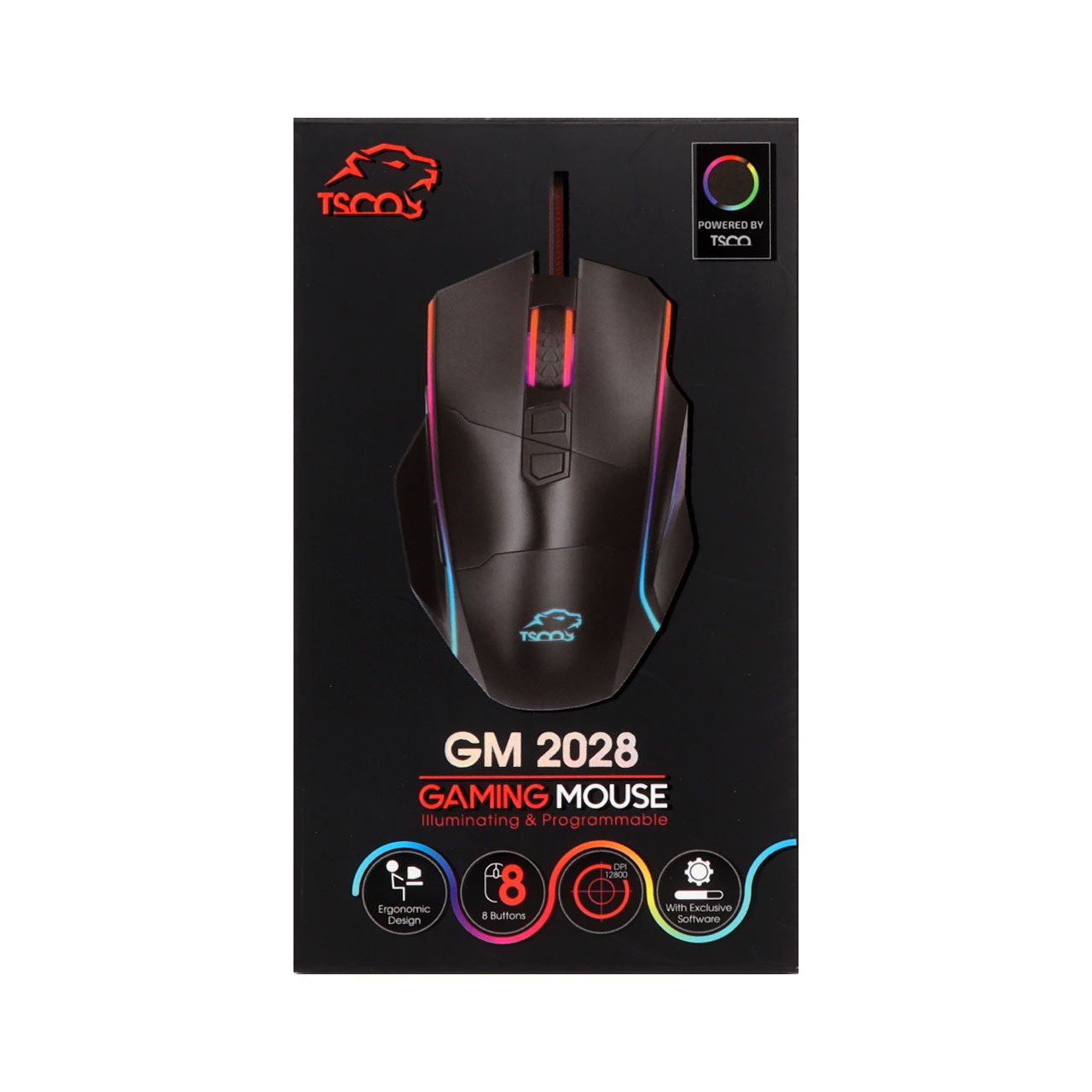 ماوس سیم دار گیمینگ تسکو ( TSCO) مدل  TSCO GM 2028 (گارانتی 12 ماهه توسن سیستم شرق )