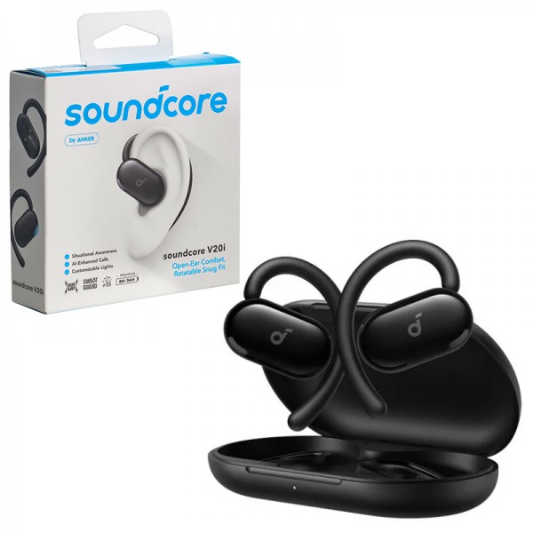 هندزفری بلوتوث انکر (ANKER)مدل Soundcore V20i  رنگ مشکی( 18 ماه گارانتی ایستا  )