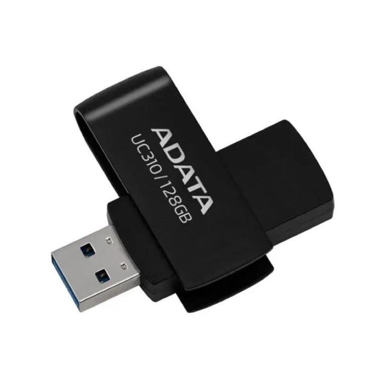 فلش مموری ای دیتا UC310 USB 3 ظرفیت 128 گیگابایت رنگ مشکی ( گارانتی 60 ماهه آونگ)