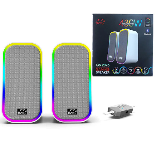 اسپیکر دو تیکه کامپیوتر تسکو (TSCO) مدل GS 2076 رنگ سفید ( گارانتی 12 ماهه توسن سیستم شرق )