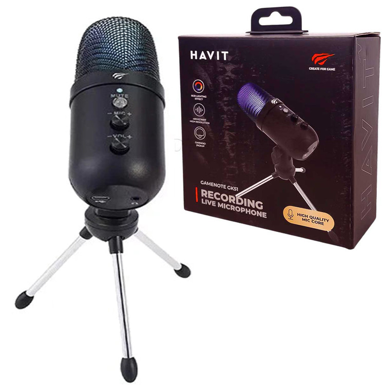 میکروفن رومیزی گیمینگ هویت مدل HAVIT GK51 ( گارانتی 12 ماهه متین )