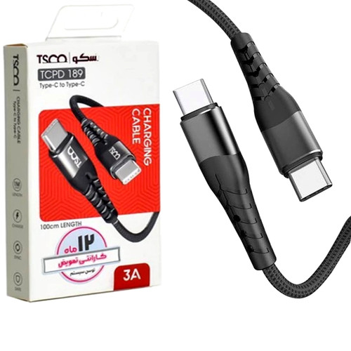 کابل شارژ Type-C به Type-C تسکو (TSCO) مدل TCPD 189
