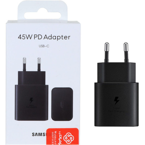 شارژر گوشی اورجینال 45 وات سامسونگ ( SAMSUNG ) فست و PD مجهز به فناوری GAN-NFC (با گارانتی پارتیان پایا)
