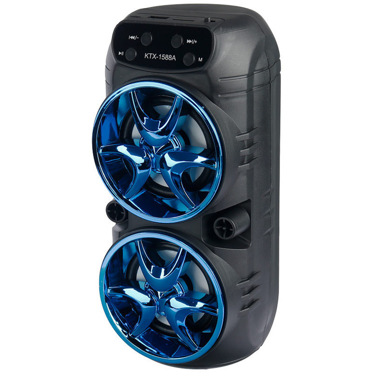 اسپیکر بلوتوثی رم و فلش خور کی تی ایکس ( KTX) مدل 1588A رنگ آبی
