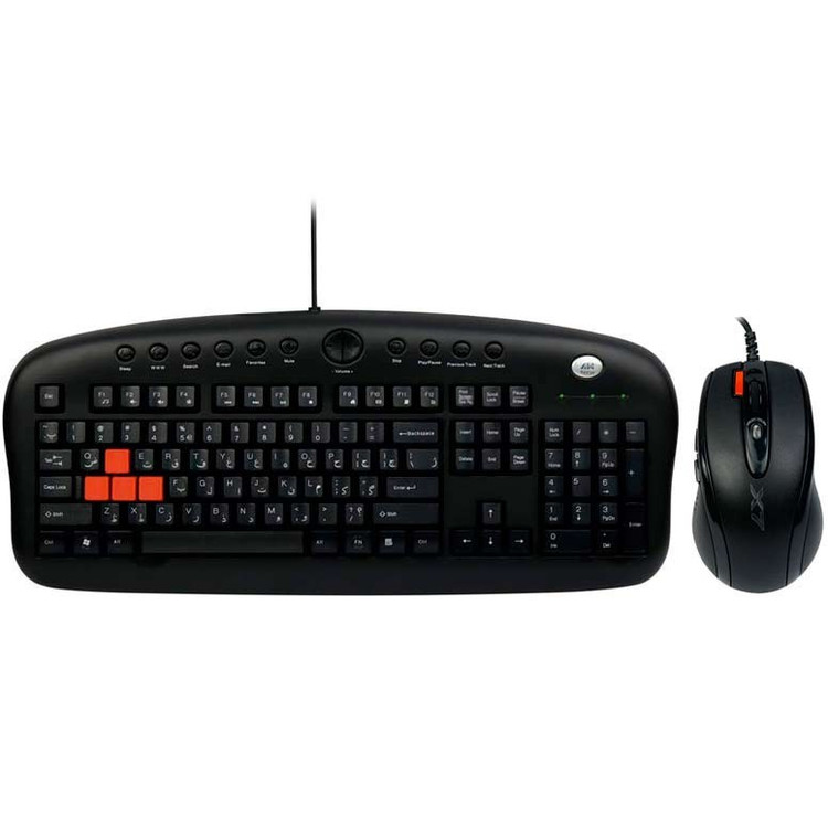 کیبورد و ماوس گیمینگ باسیم ای فورتک مدل KX-2810BK