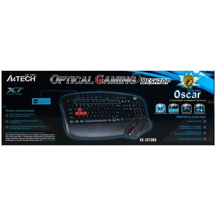 کیبورد و ماوس گیمینگ باسیم ای فورتک مدل KX-2810BK