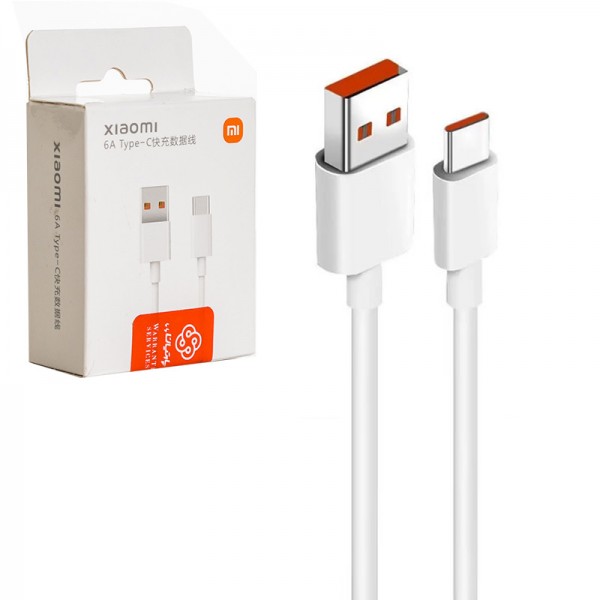 کابل شارژ USB به Type-C شیائومی مدل 6A با طول 1 متر