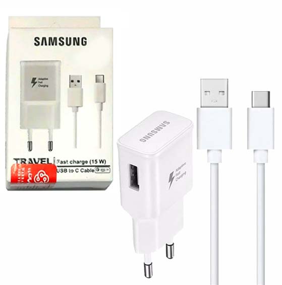 شارژر گوشی سامسونگ 15 وات با کابل اورجینال و گارانتی 6 ماهه پارتیان پایا