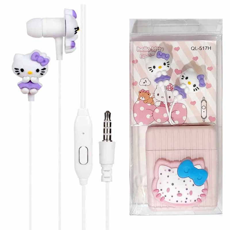 هندزفری فانتزی کیتی مدل QL-517H (بنفش)