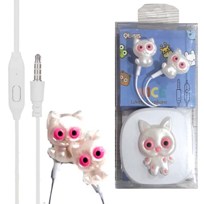 هندزفری سیمی فانتزی مدل QL-515 از برند نایس (رنگ سفید)