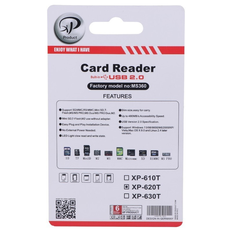 رم ریدر همه کاره XP-Product XP-620T ( رنگ بندی رندوم )