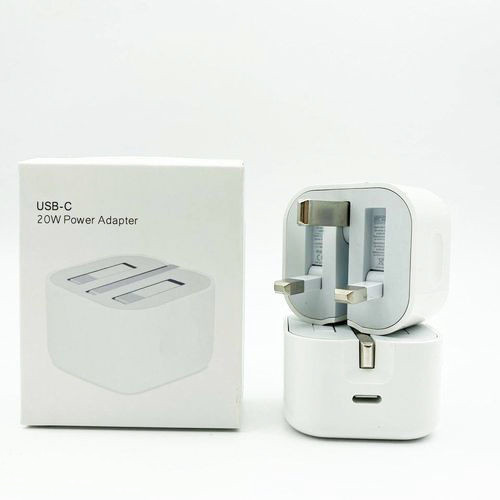 شارژر USB-C اپل 20 وات اپل ( apple ) 3پین اورجینال صد در صد اپل استوری( گارانتی6 ماهه هسیکا سرویس)