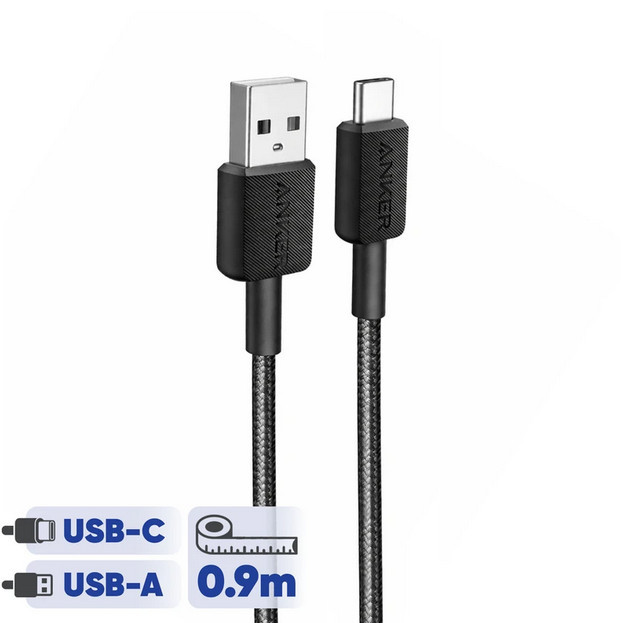 کابل شارژ USB به Type-C انکر (Anker) مدل A81H5H11 (گارانتی 18ماهه حافظه طلایی ایستا)