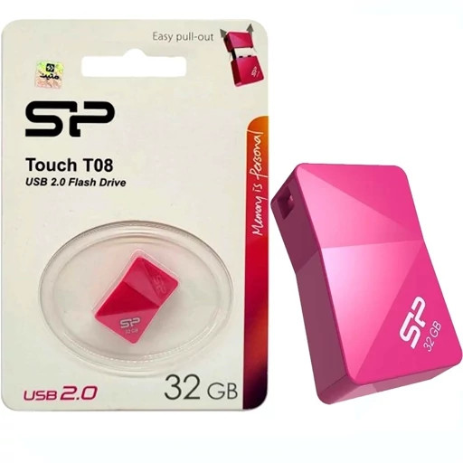 فلش مموری سیلیکون پاور Touch T08 USB 2 ظرفیت 32 گیگابایت (گارانتی 60 ماهه متین)