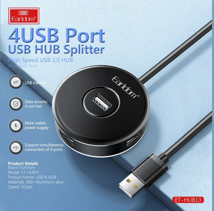 هاب USB 2.0 ارلدام (Earldom) مدل HUB13