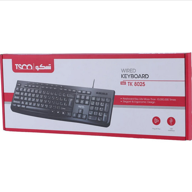 کیبورد سیم دار تسکو (TSCO) مدل TK 8025 (با گارانتی یکساله تسکو)