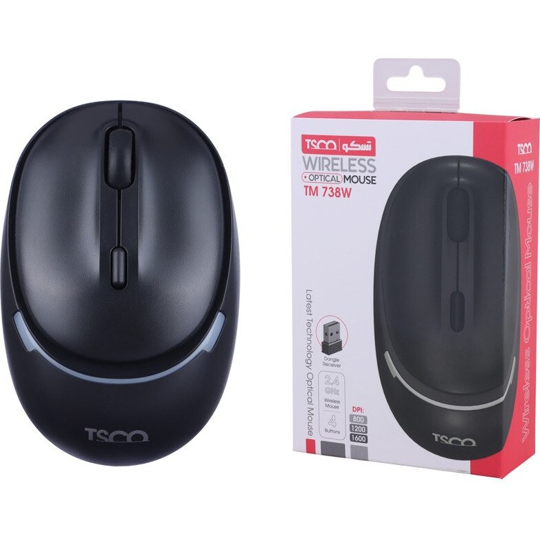 ماوس بی سیم تسکو (TSCO) مدل TM 738 W (گارانتی 12 ماهه توسن سیستم شرق )