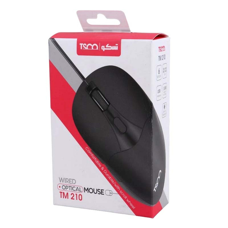 ماوس با سیم تسکو ( TSCO) مدل TM 210 (گارانتی 12 ماهه توسن سیستم شرق )