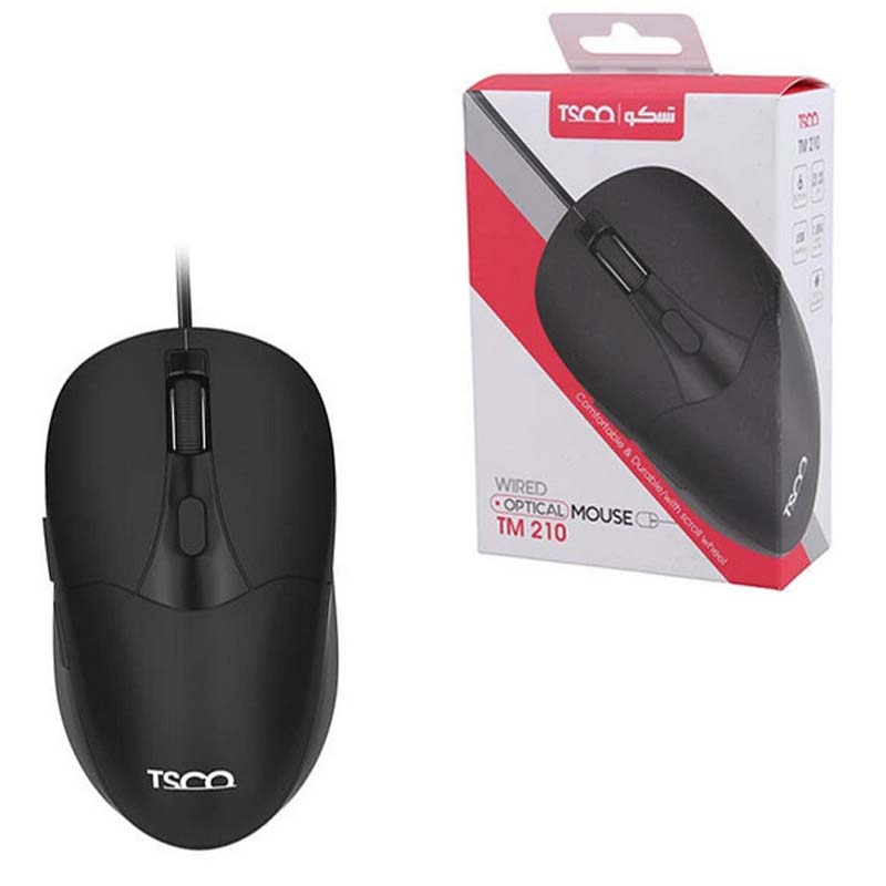ماوس با سیم تسکو ( TSCO) مدل TM 210 (گارانتی 12 ماهه توسن سیستم شرق )