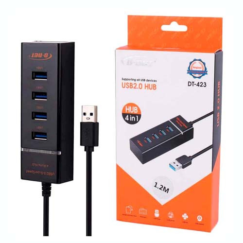 هاب 4 پورت 2.0 USB دی نت مدل DT 423 (طول کابل 1.2 متر )