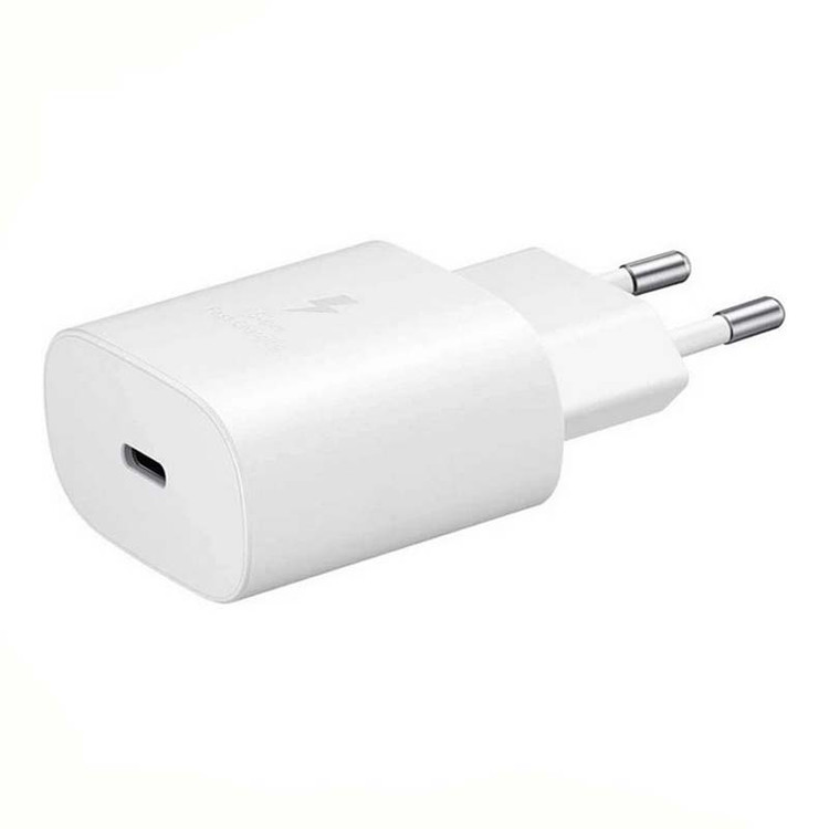 شارژر اصلی 25 وات سامسونگ ( Samsung ) صد در صد اورجینال رنگ سفید (گارانتی 6 ماهه پارتیان)